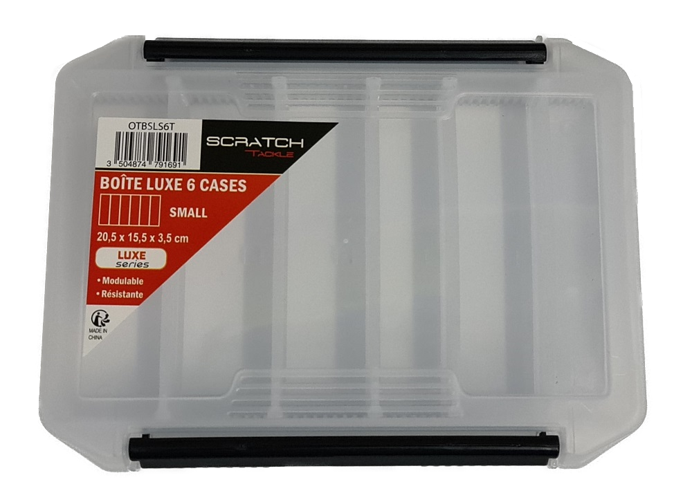 Scratch Tackle Luxe Lure Box - Small - 6 Interchangeable Sections