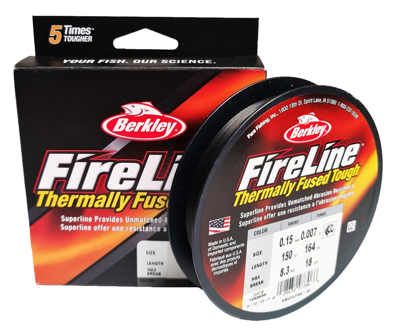 Berkley Fireline 18lb 0.15mm 150m Smoke Grey